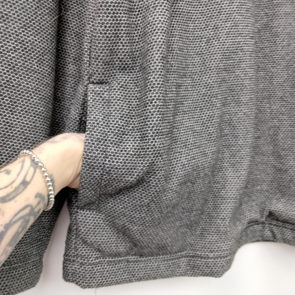 Orvis Quarter Zip Fleece Lined Pullover Sweater in Marled Grey Sz. Lg - Picture 4 of 10